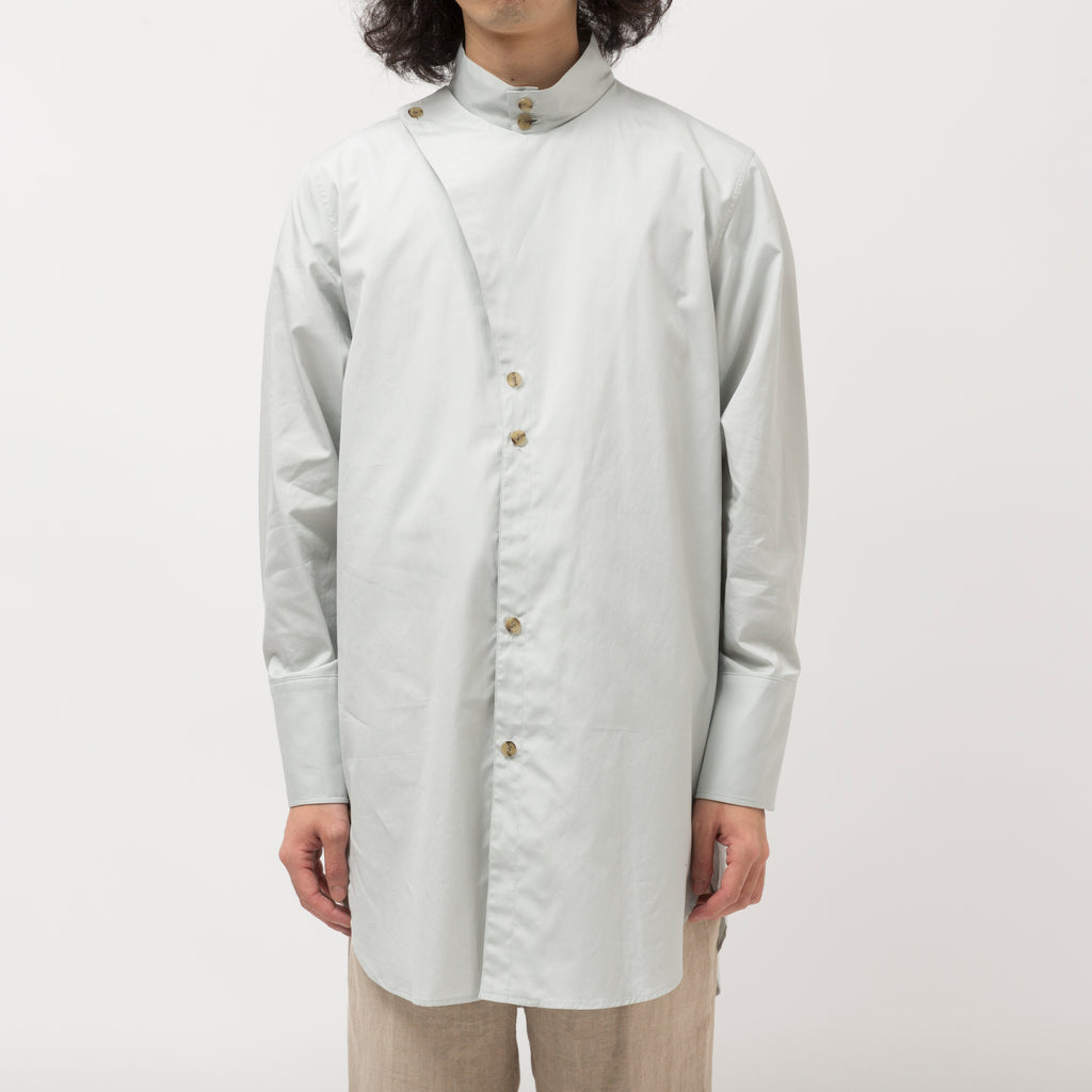 Side vents Long Shirt/GRAY