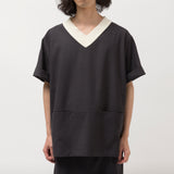 Stripe Knit Collar Shirt