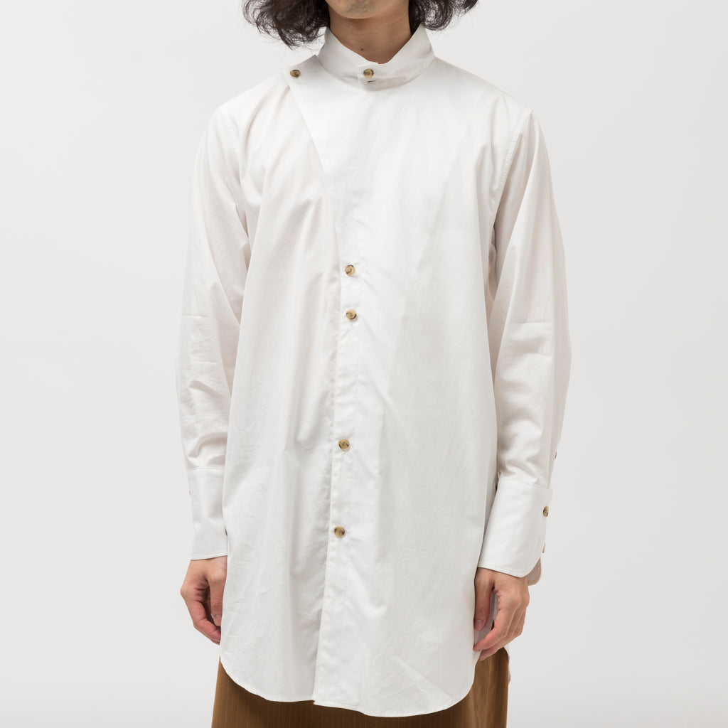 Side vents Long Shirt/OFF WHITE