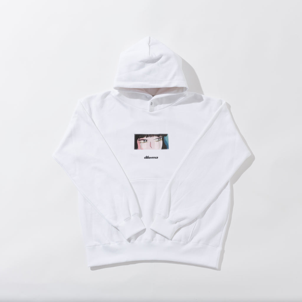 New Crying Girl Lenticular Parka/WHITE
