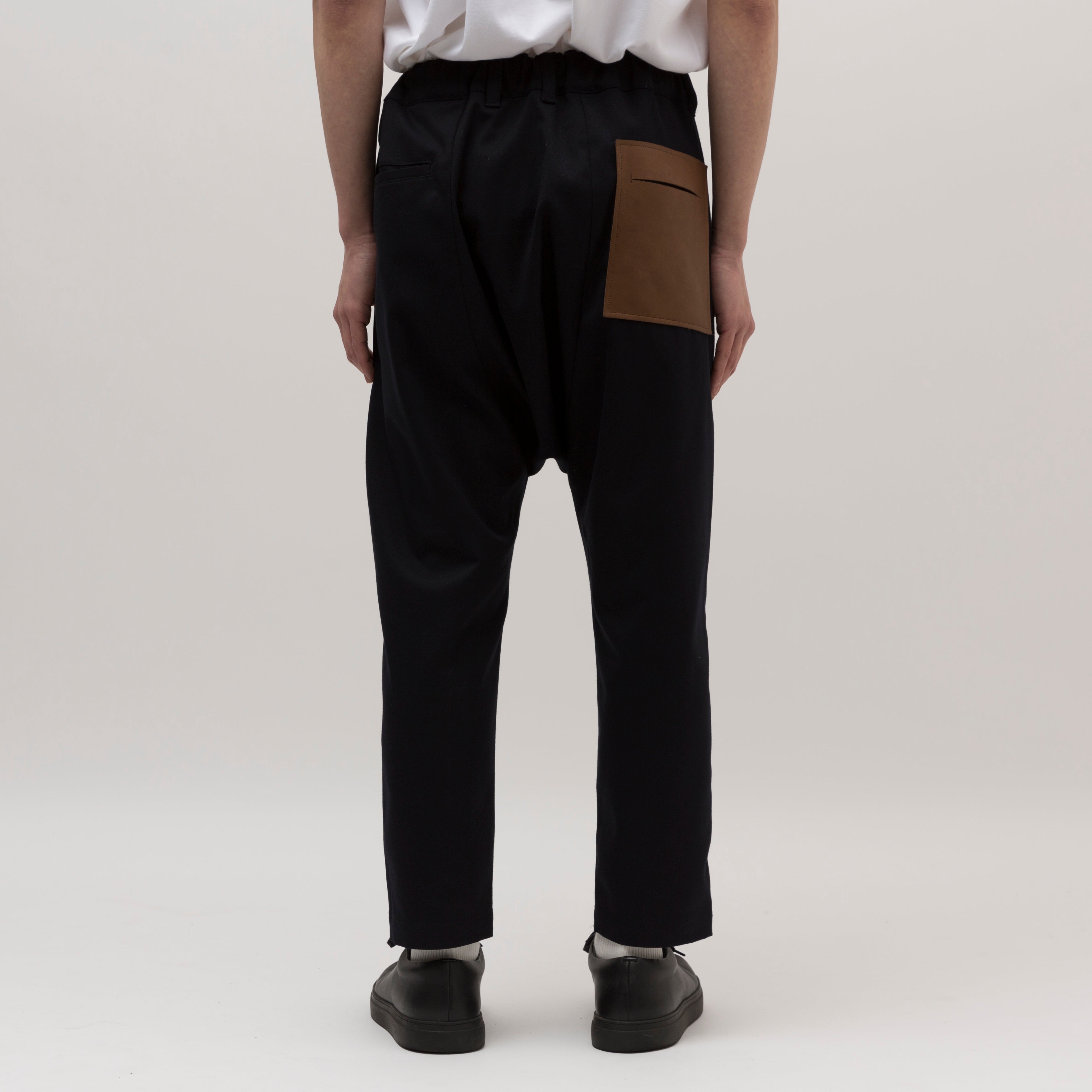 Leather Pocket Pants/NAVY